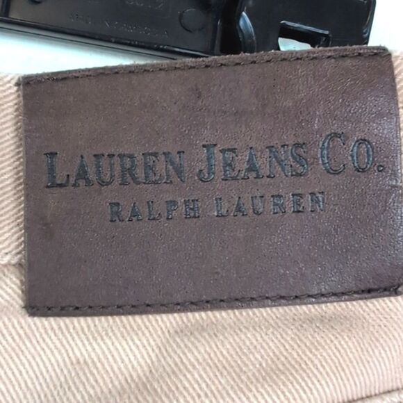 Ralph Lauren Tan Lauren Jeans Co High-Waisted Jean Straight Leg Pants Size 10P - Picture 9 of 10